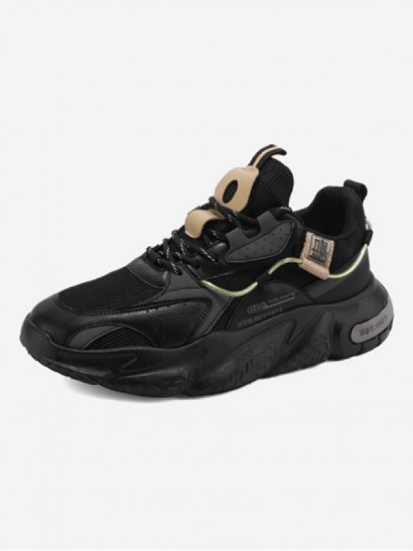 Colorblock Lace Up Chunky Style Sports Sneakers