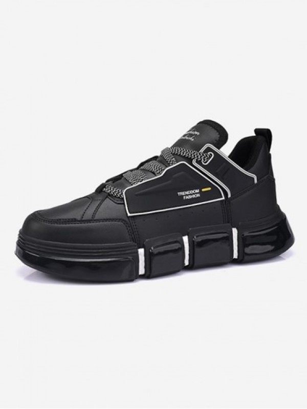 Lace Up Chunky Style Letter Sports Skate Shoes