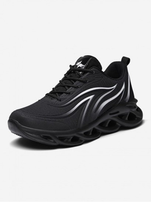 Flame Pattern Hollow Out Sole Breathable Running Shoes