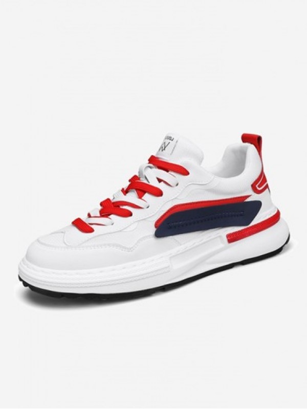 Colorblock Contrast Lace Up Skater Shoes
