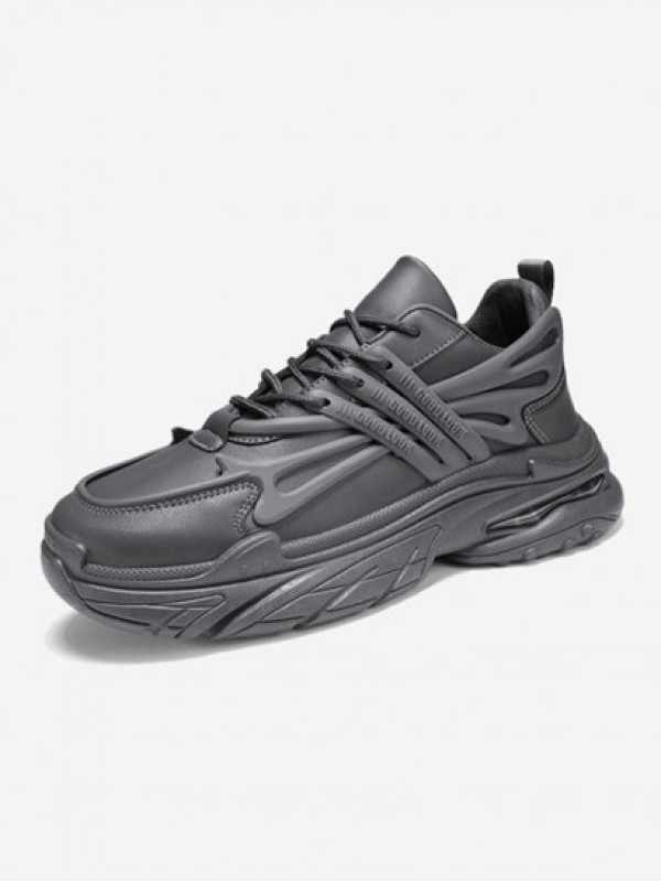Letter Embossed Chunky Sneakers