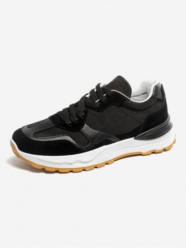 Lace Up Color Splicing Sneakers
