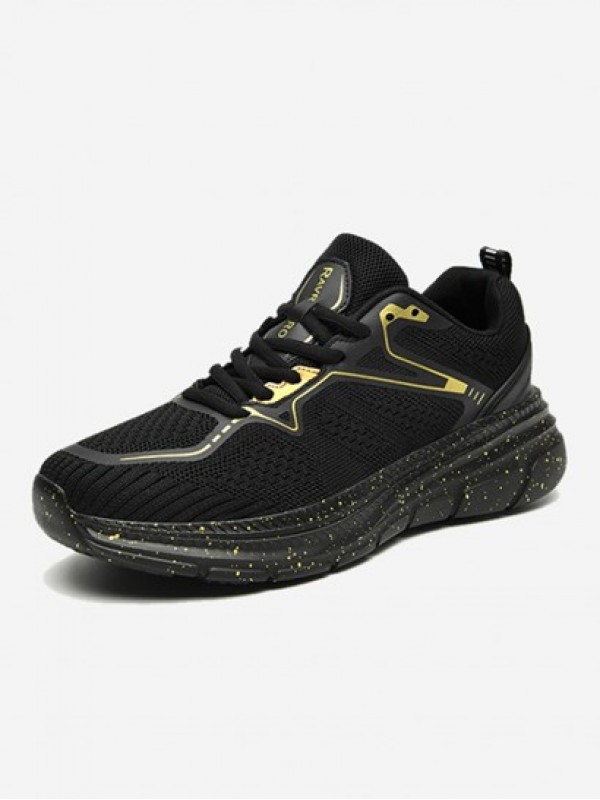 Letter Graphic Ombre Sole Lace Up Front Sports Shoes