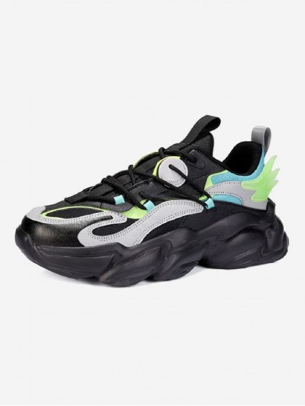 Colorblock Wing Back Chunky Sneakers