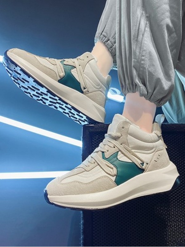 High Top Colorblock Lace Up Skate Shoes