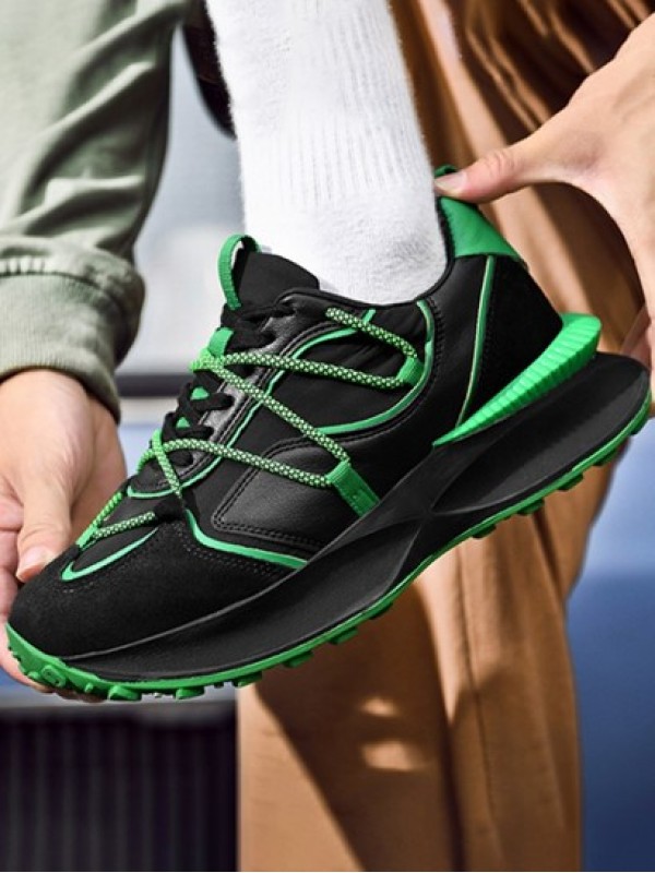 Double Lace Up Colorblock Chunky Sneakers
