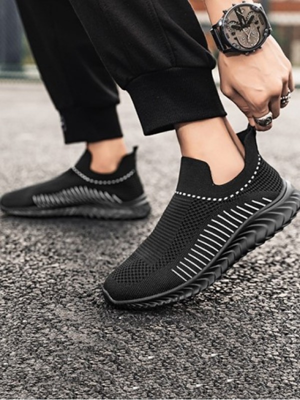 Fly Knit Stripes Slip On Shoes