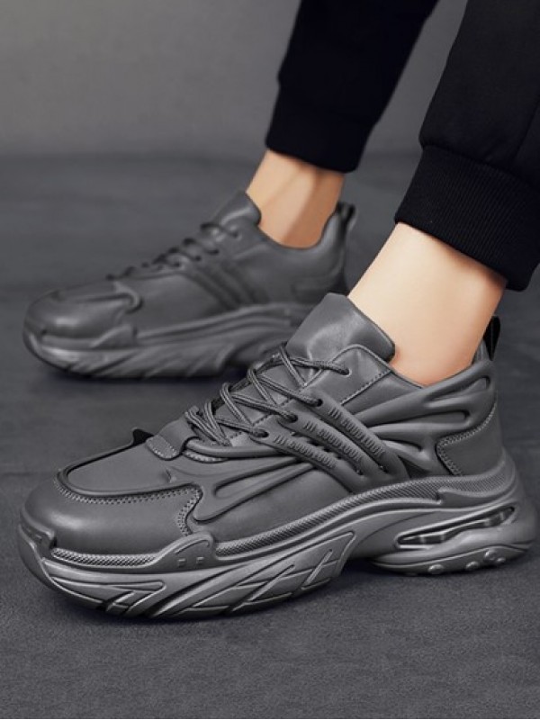 Letter Embossed Chunky Sneakers