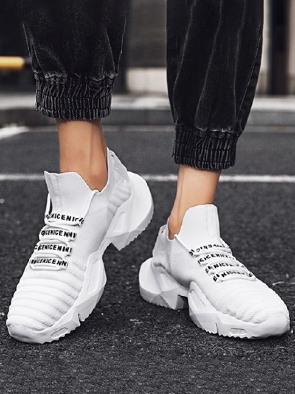 Letter Tape Thick Bottom Running Shoes