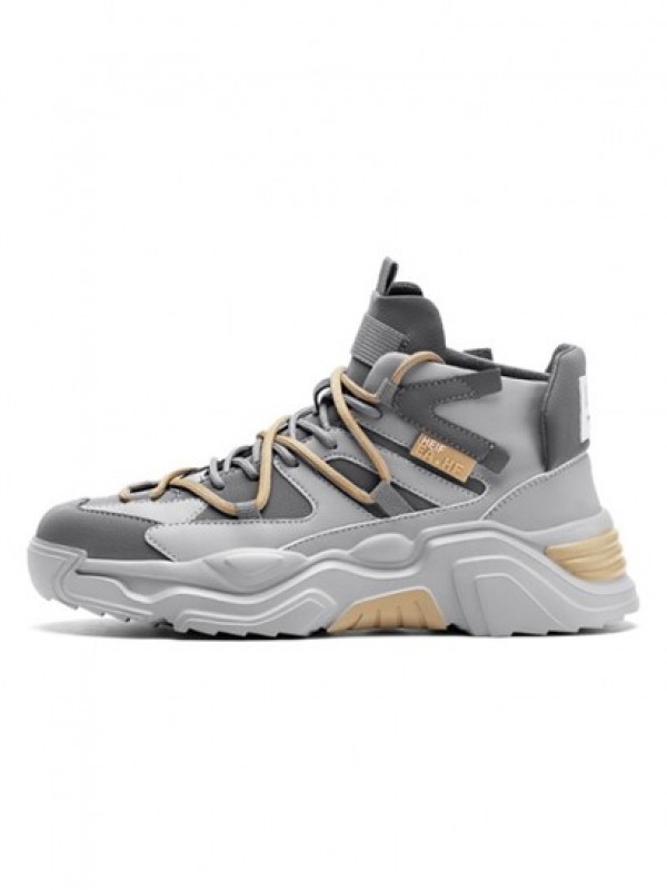 Contrast Double Lace Up Sports Chunky Sneakers