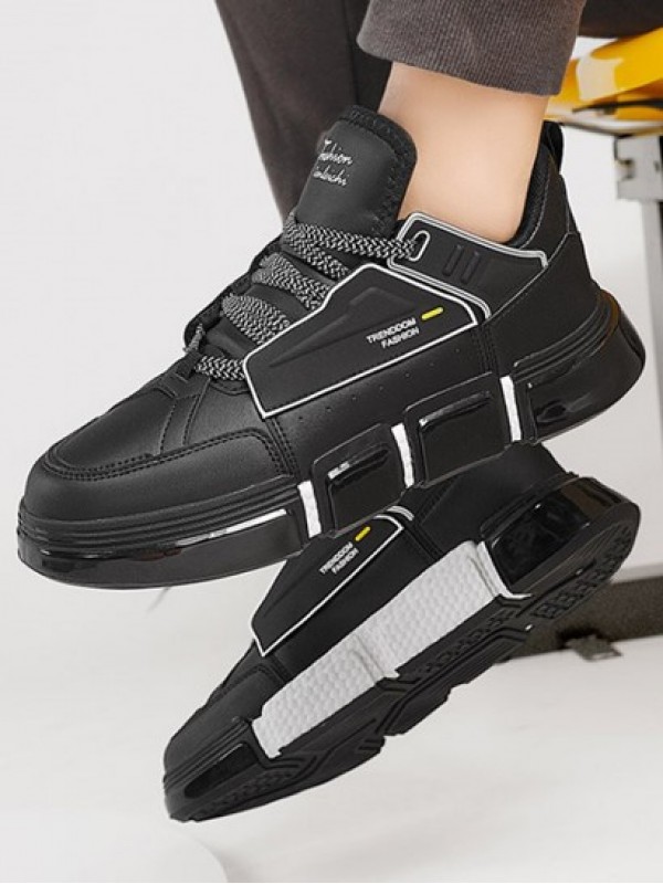 Lace Up Chunky Style Letter Sports Skate Shoes