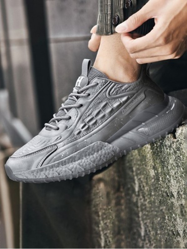 Letter Graphic Lace Up Front Chunky Style Sneakers
