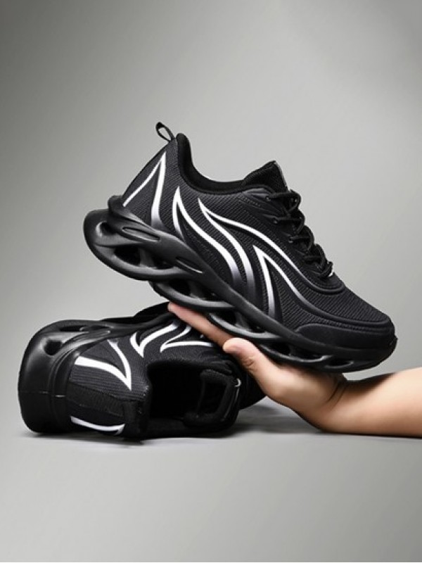 Flame Pattern Hollow Out Sole Breathable Running Shoes