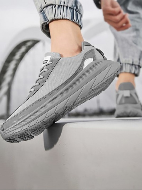 Colorblock Lace Up Mesh Panel Chunky Sneakers