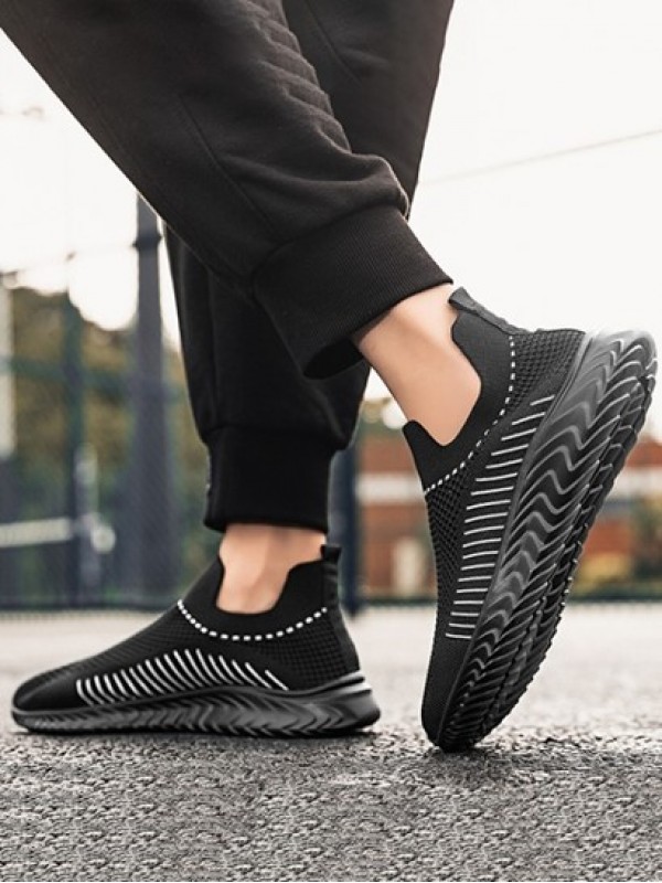 Fly Knit Stripes Slip On Shoes