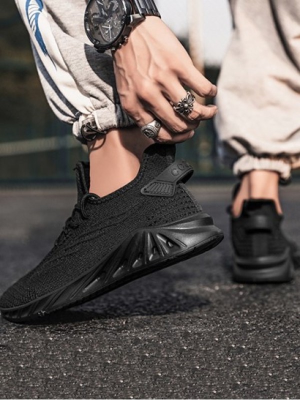 Fly Knit Lace Up Running Shoes