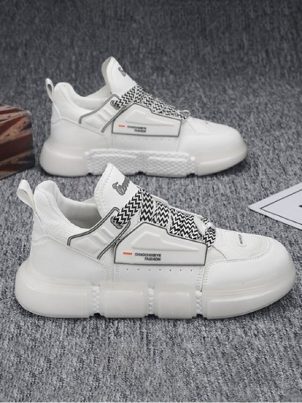 Letter Zig Zag Lace Up Skate Shoes
