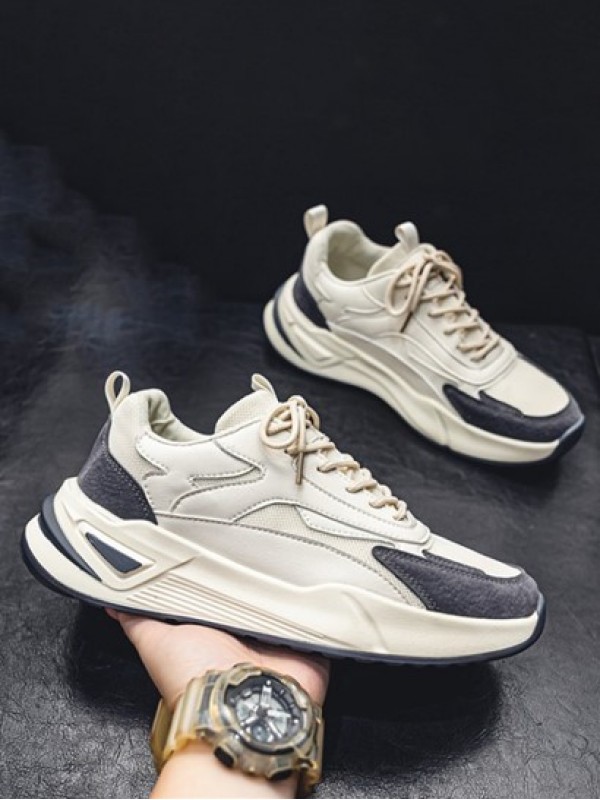 Colorblock Breathable Mesh Insert Running Shoes