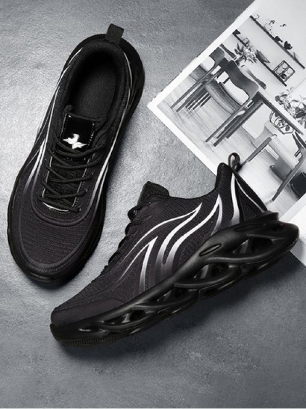 Flame Pattern Hollow Out Sole Breathable Running Shoes