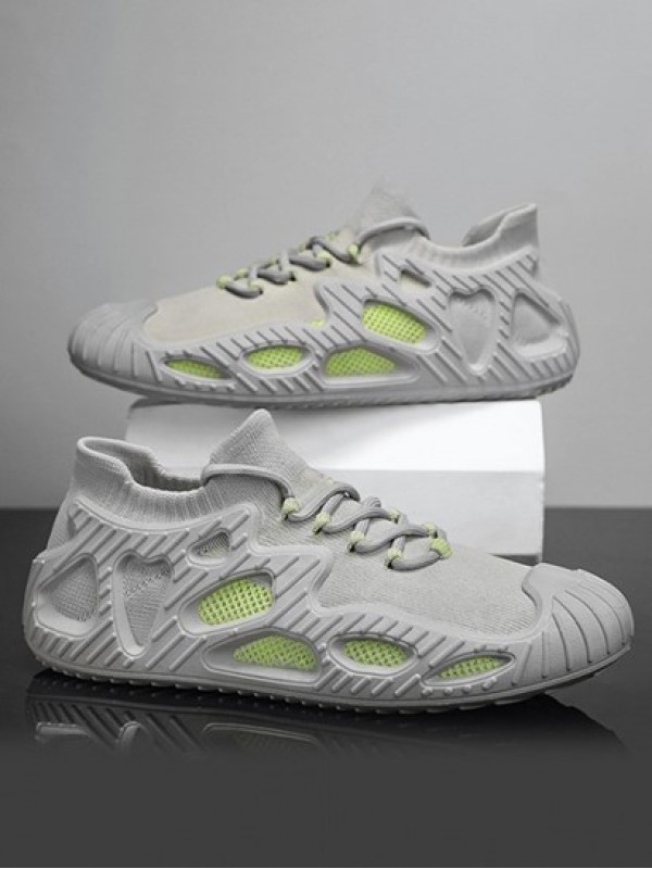 Fly Knit Lace Up Running Shoes