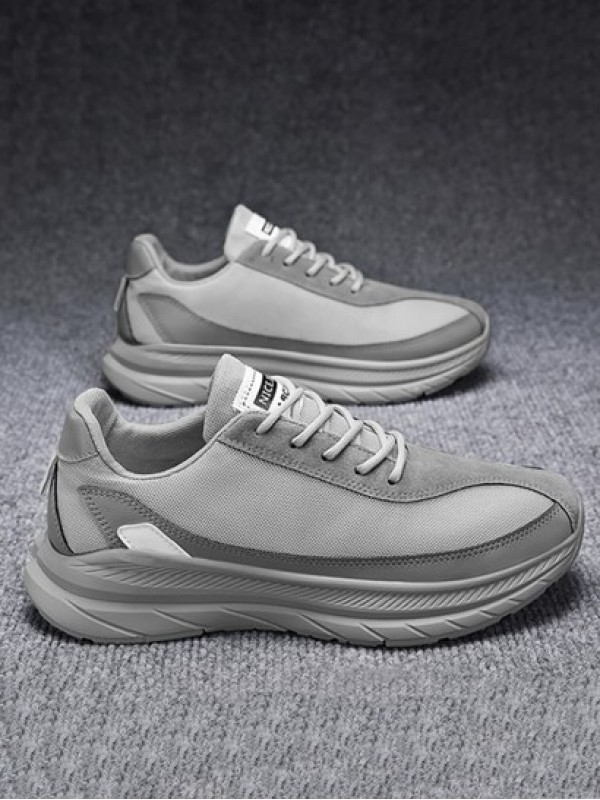 Colorblock Lace Up Mesh Panel Chunky Sneakers